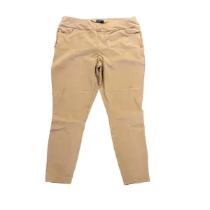 SUSAN GRAVER KHAKI PULL ON PANTS - 1X -128