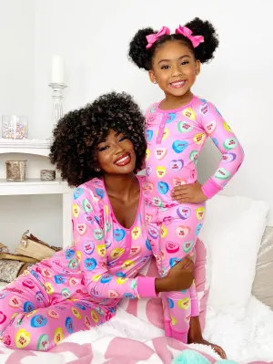 Sweethearts x Mia Belle Mommy and Me UR SWEET Pink Pajamas