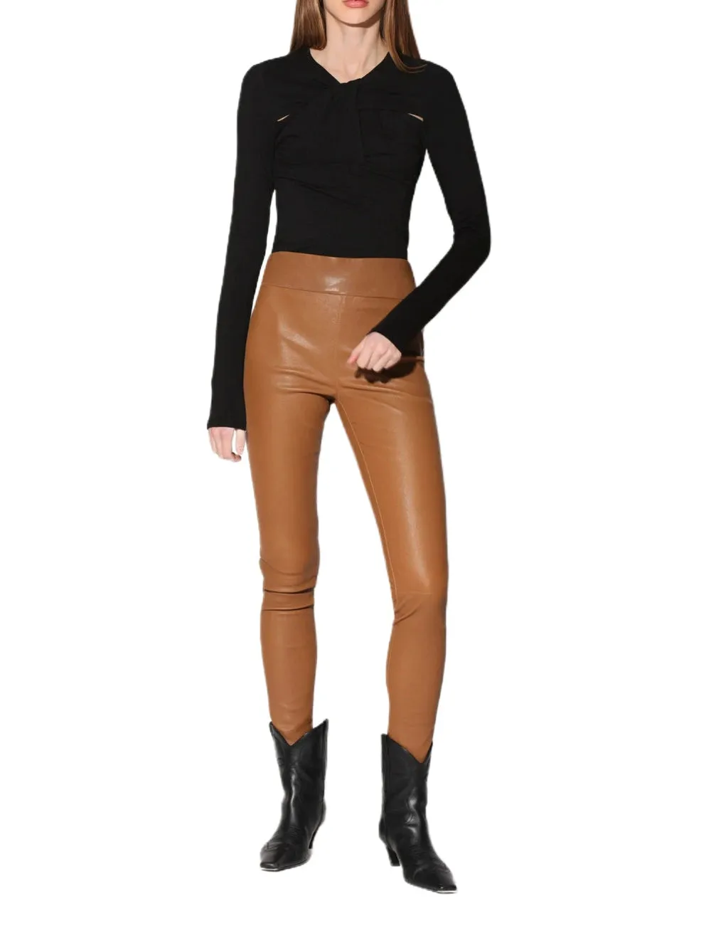 Tailored Heritage Stretch Leather Pant