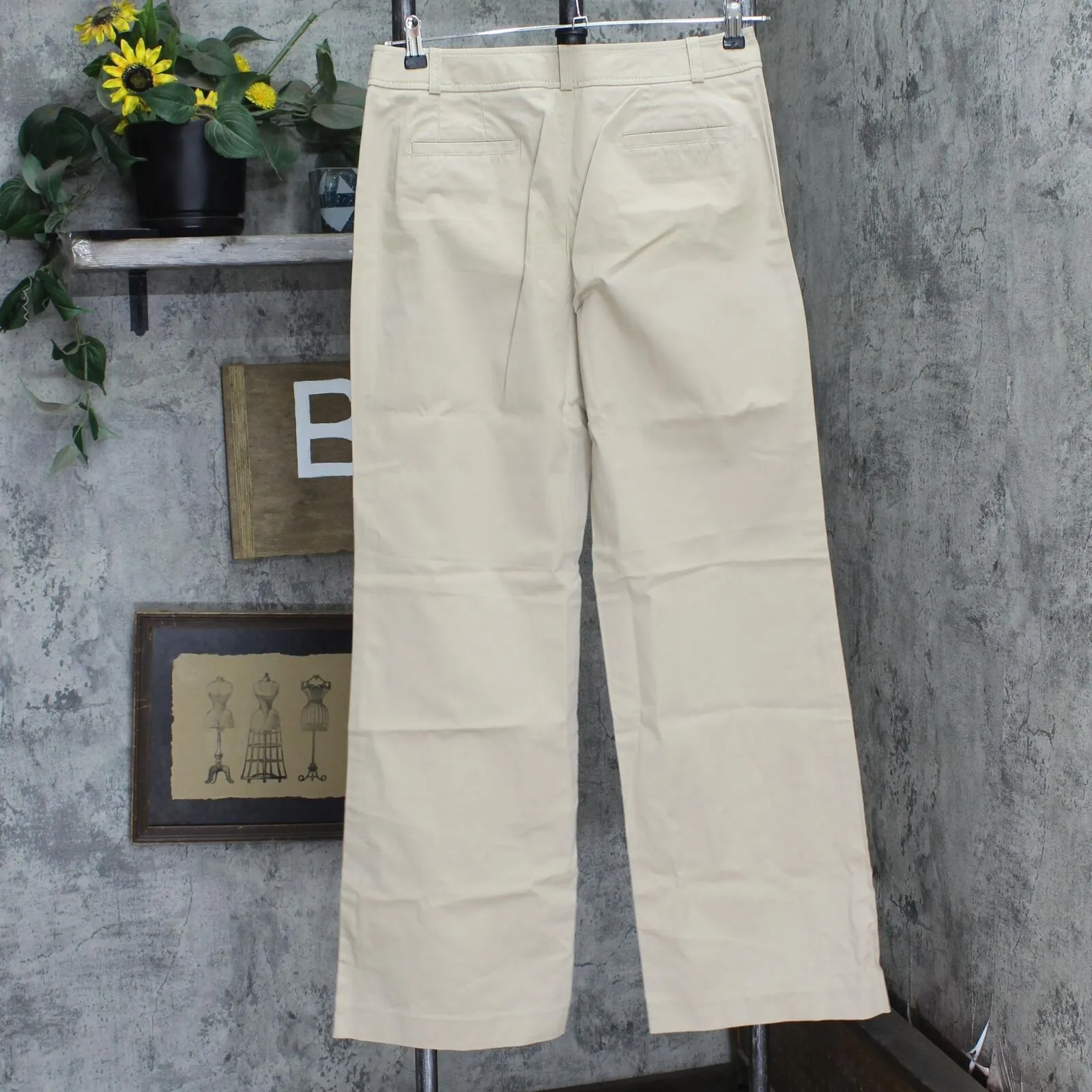 Talbots Womens Khaki Wide Leg Stretch Dress Pants 16703c852537d5 Light Brown 8