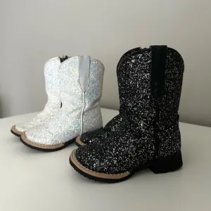 Tanner Mark Black Sparkly Boots