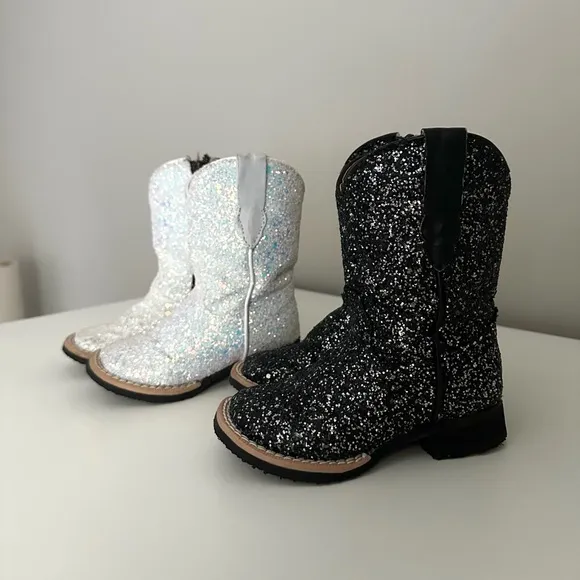 Tanner Mark White Sparkly Boots