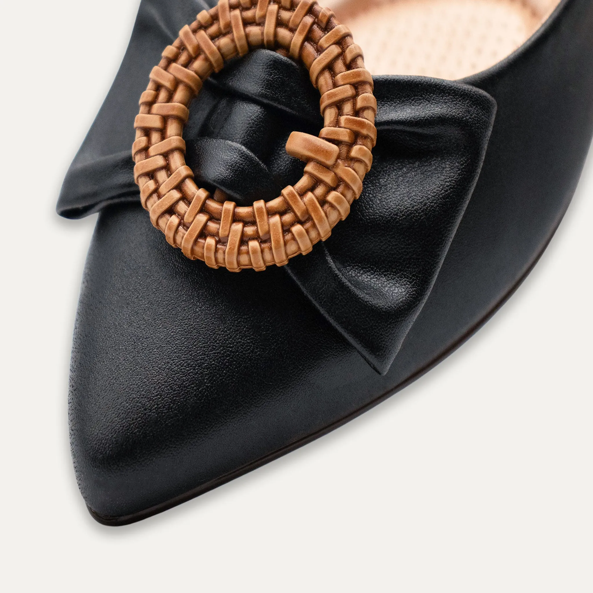 Tatiana Black Pointed Toe Flats