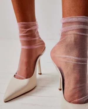 The Moment Sheer Socks Pink