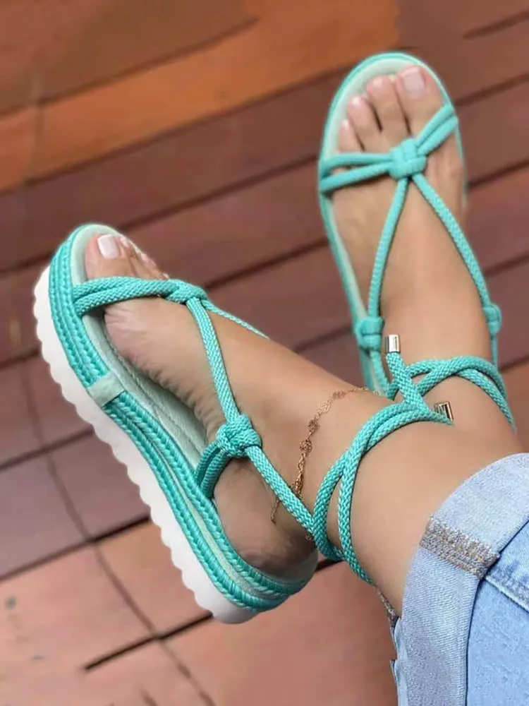 Thick-Soled Rope Sandals