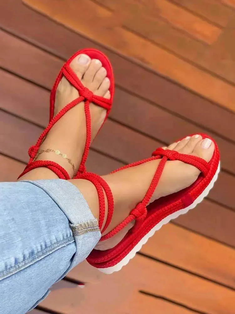 Thick-Soled Rope Sandals