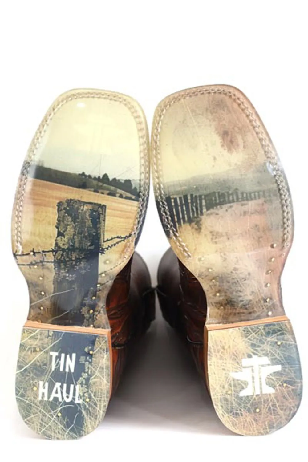 Tin Haul Mens Sharp As Ever Brown Leather Countryside Cowboy Boots