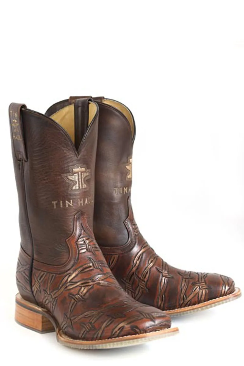 Tin Haul Mens Sharp As Ever Brown Leather Countryside Cowboy Boots