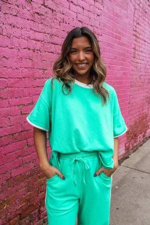 Track & Field Stripe Top • Green