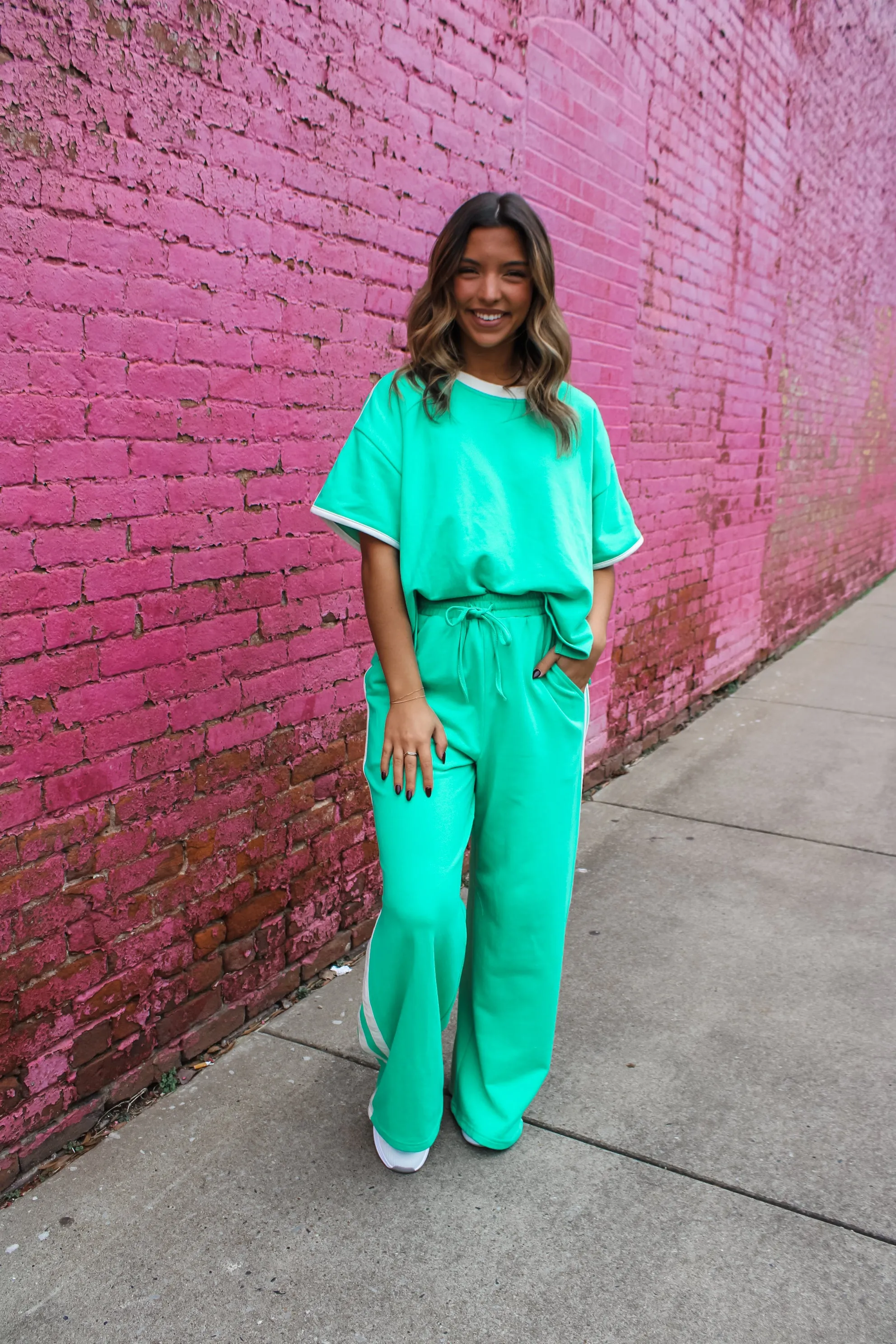 Track & Field Stripe Top • Green