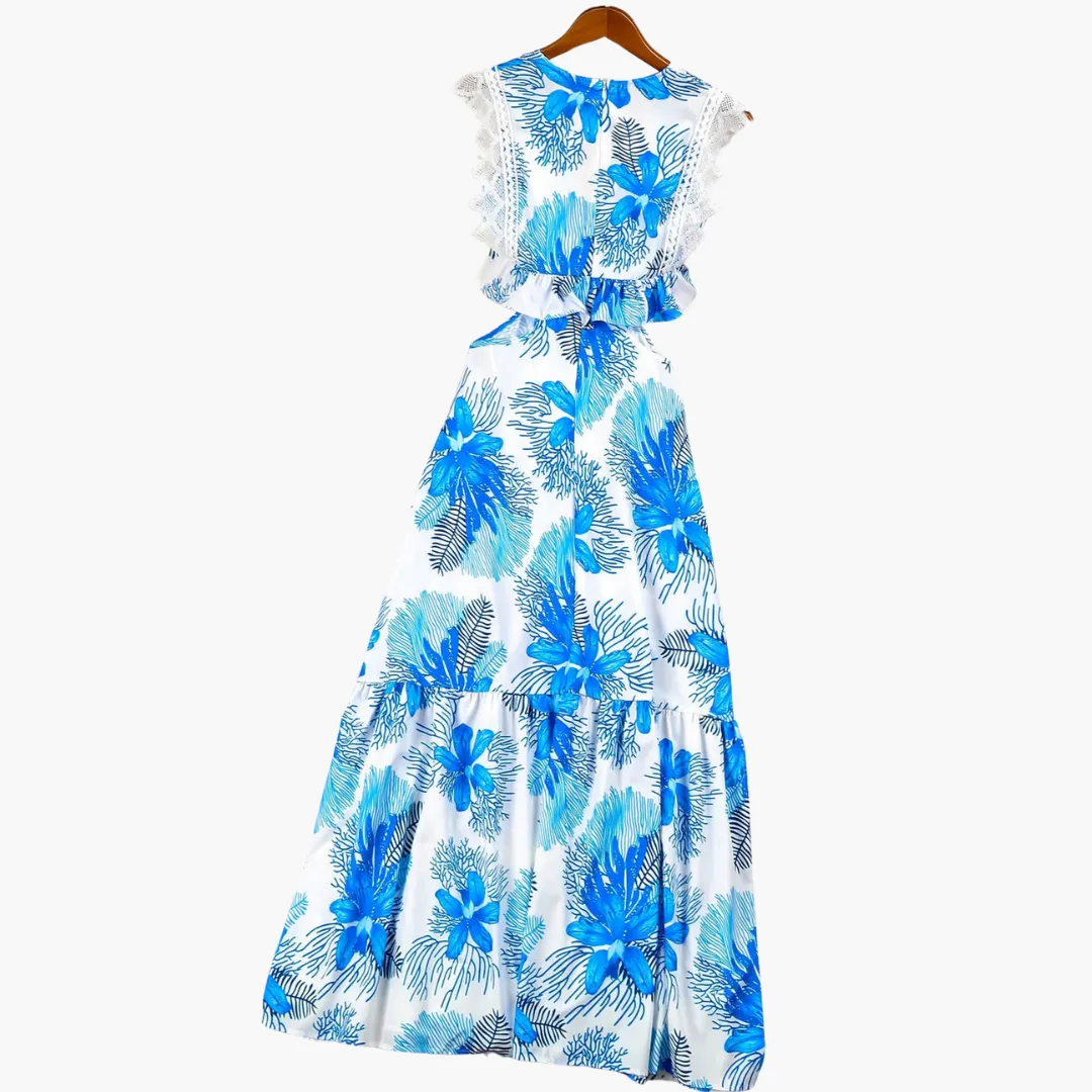 Trendy Lace Maxi Dress - Sleeveless Wedding Guest Dress for Women