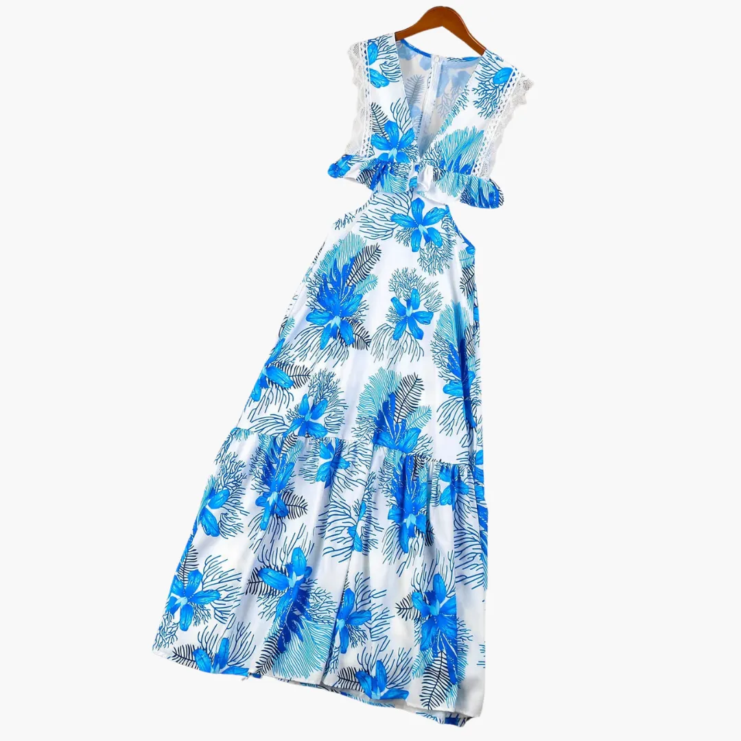 Trendy Lace Maxi Dress - Sleeveless Wedding Guest Dress for Women