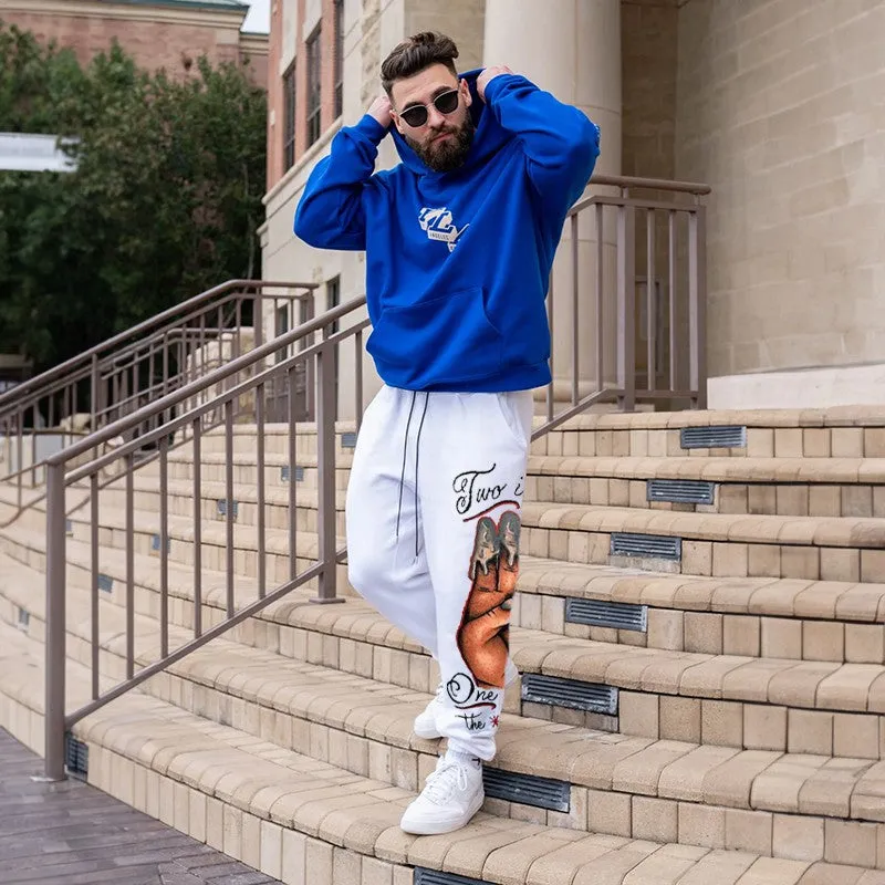 TWO IN THE PINK, ONE IN THE STINK Sexy Letter GRAPHIC PRINT JOGGERS