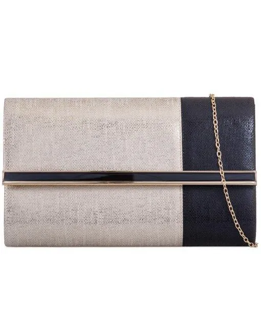 Two Tone Glitter Clutch - Kara