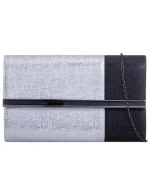 Two Tone Glitter Clutch - Kara