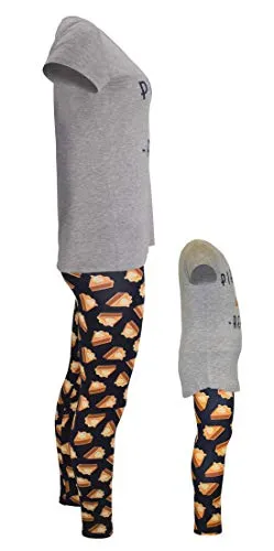 Unique Baby Womens Matching Mommy and Me Pie Pants Ready Legging Set Outfit (Adult M, Pie)