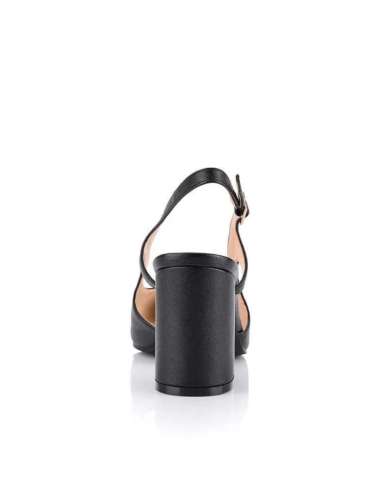 Verali Enrique Sling-back Black Heels