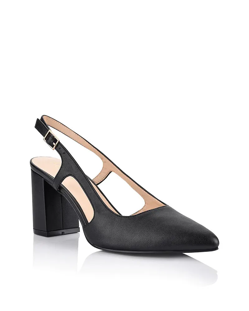 Verali Enrique Sling-back Black Heels