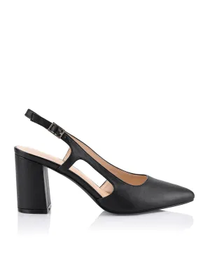 Verali Enrique Sling-back Black Heels