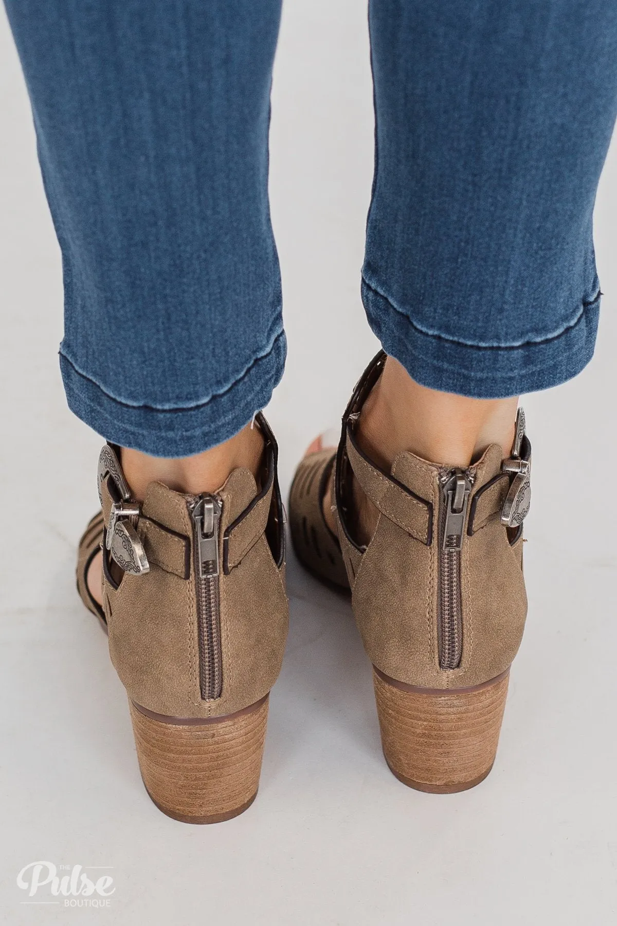 Very G Abby Block Heels- Taupe