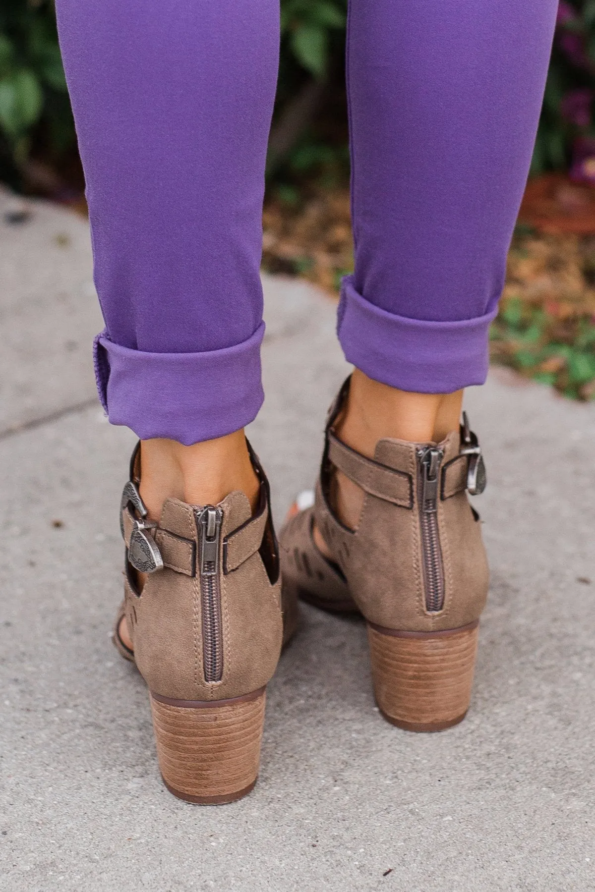 Very G Abby Block Heels- Taupe