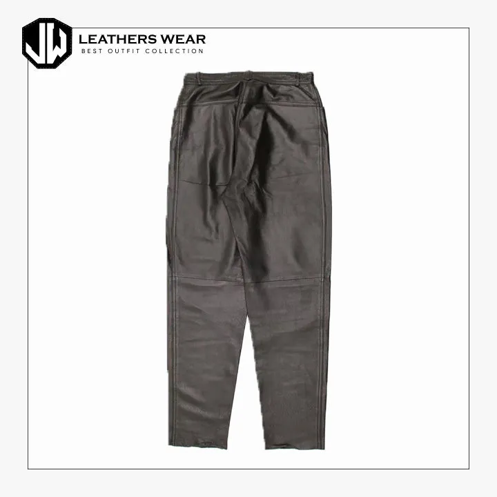 Vintage Womens Leather Casual Trousers