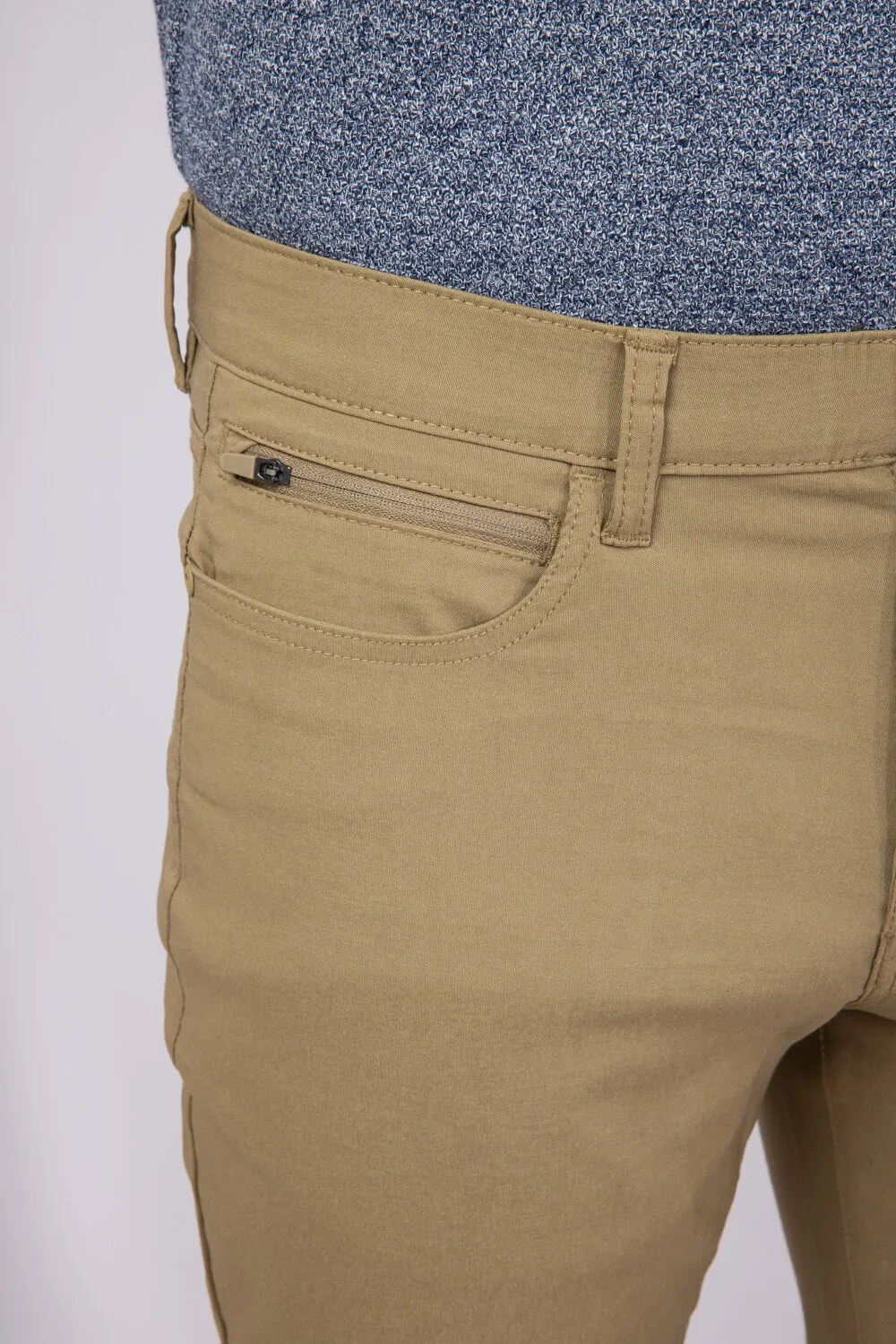 Weatherproof Vintage Momentum 5 Pocket Pants for Men in Sueded Khaki | W5S901-241-SUEDKHAKI