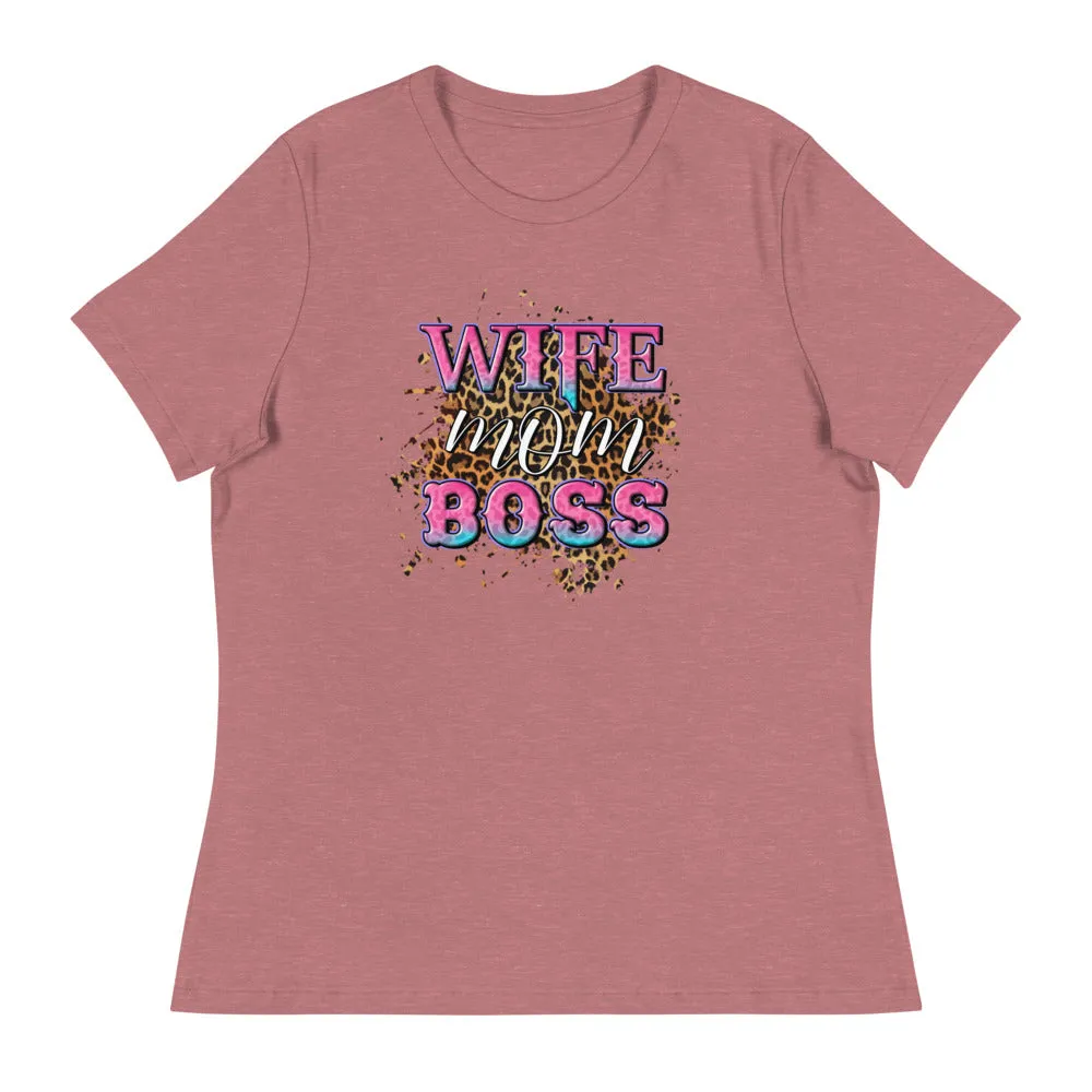 Wife Mom Boss - Women's Relaxed T-Shirt
