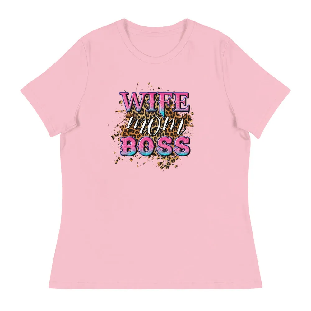 Wife Mom Boss - Women's Relaxed T-Shirt