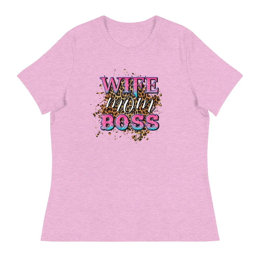 Wife Mom Boss - Women's Relaxed T-Shirt