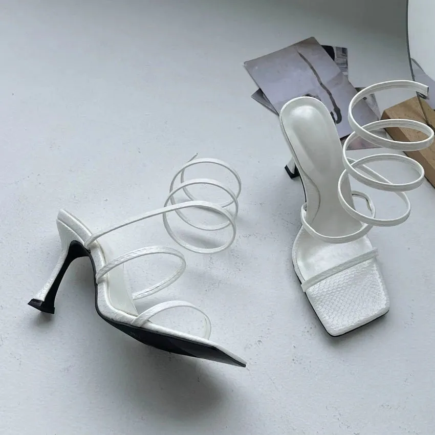 WImi - Cross Ankle Stiletto Heels