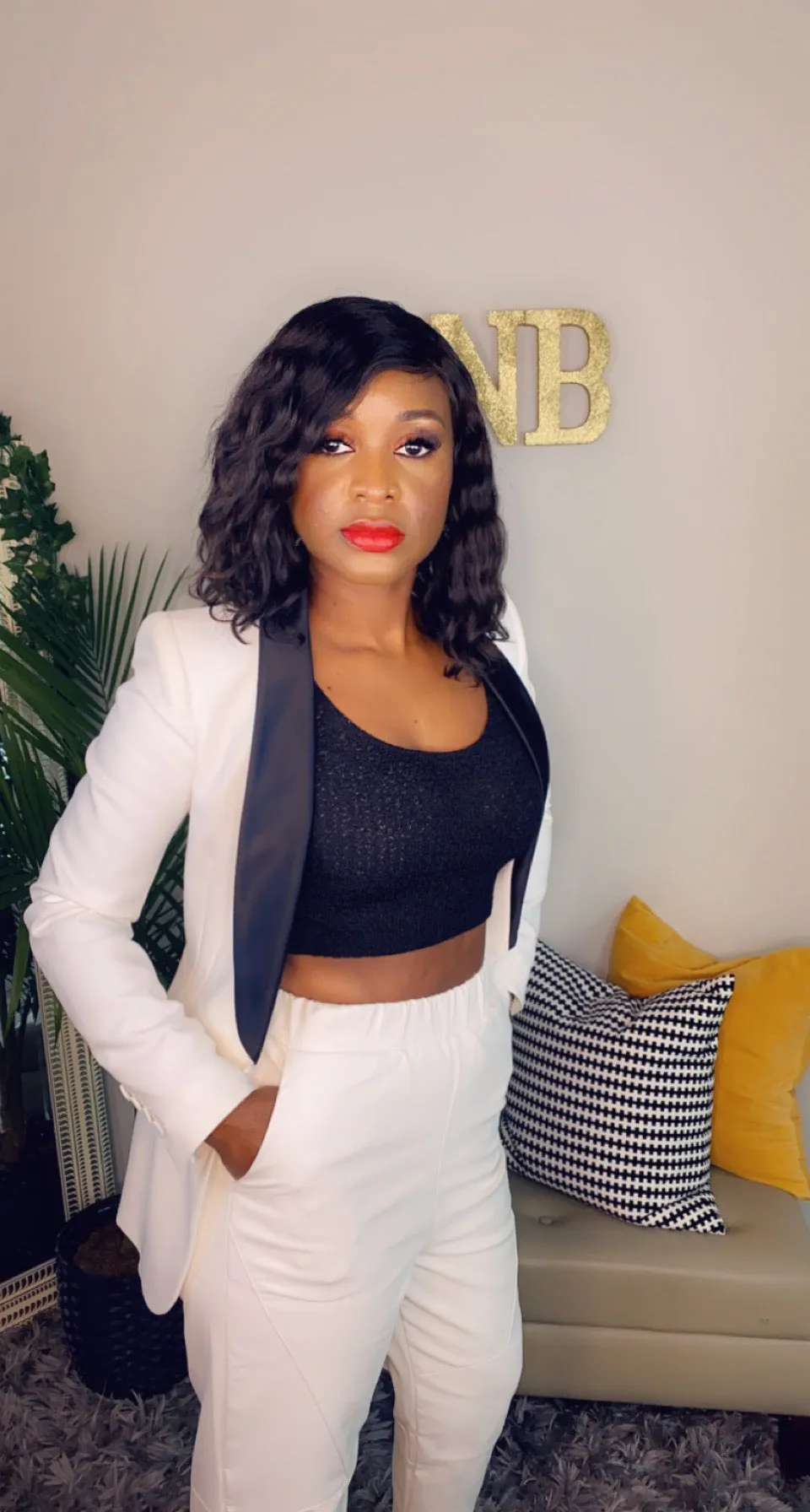 Winter White Vegan Leather cropped pants