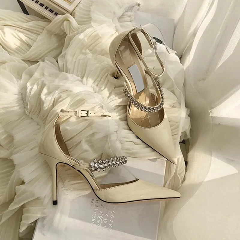 Woman Pointed Toe High Heels Slingback