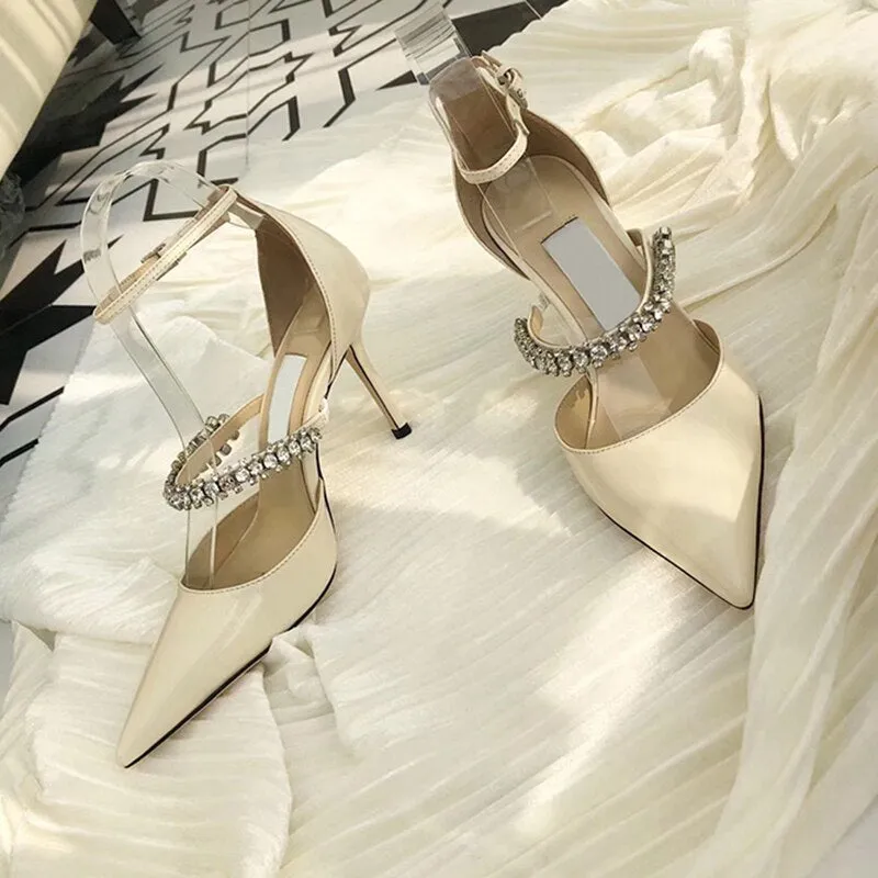 Woman Pointed Toe High Heels Slingback