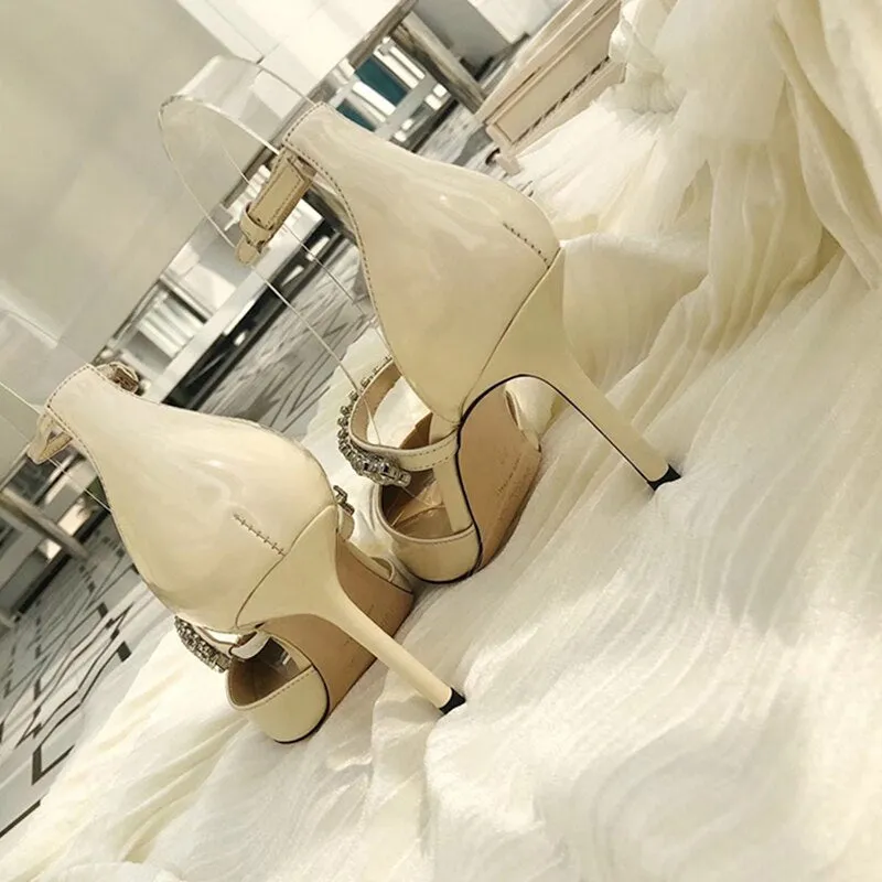 Woman Pointed Toe High Heels Slingback