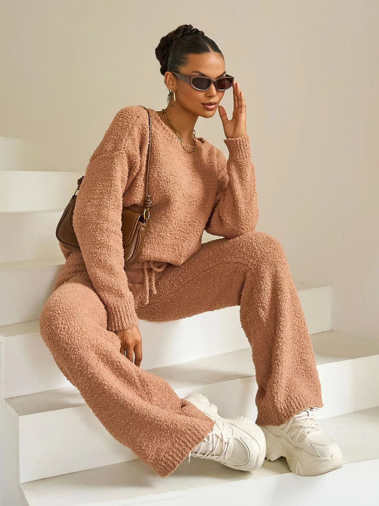 Women Casual Long Sleeve Thick Warm Sets