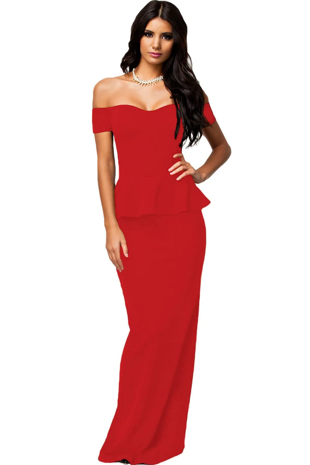 Women dress 3 colors Sexy Maxi Dress With Drop shoulder Long Dress LC6244 plus size M L XL XXL