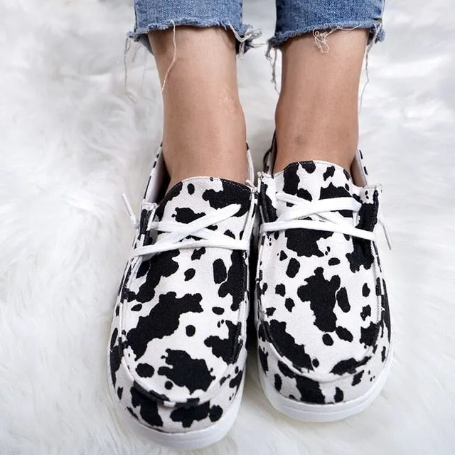 Women Flats autumn Breathable Casual Shoes Woman Lace Up