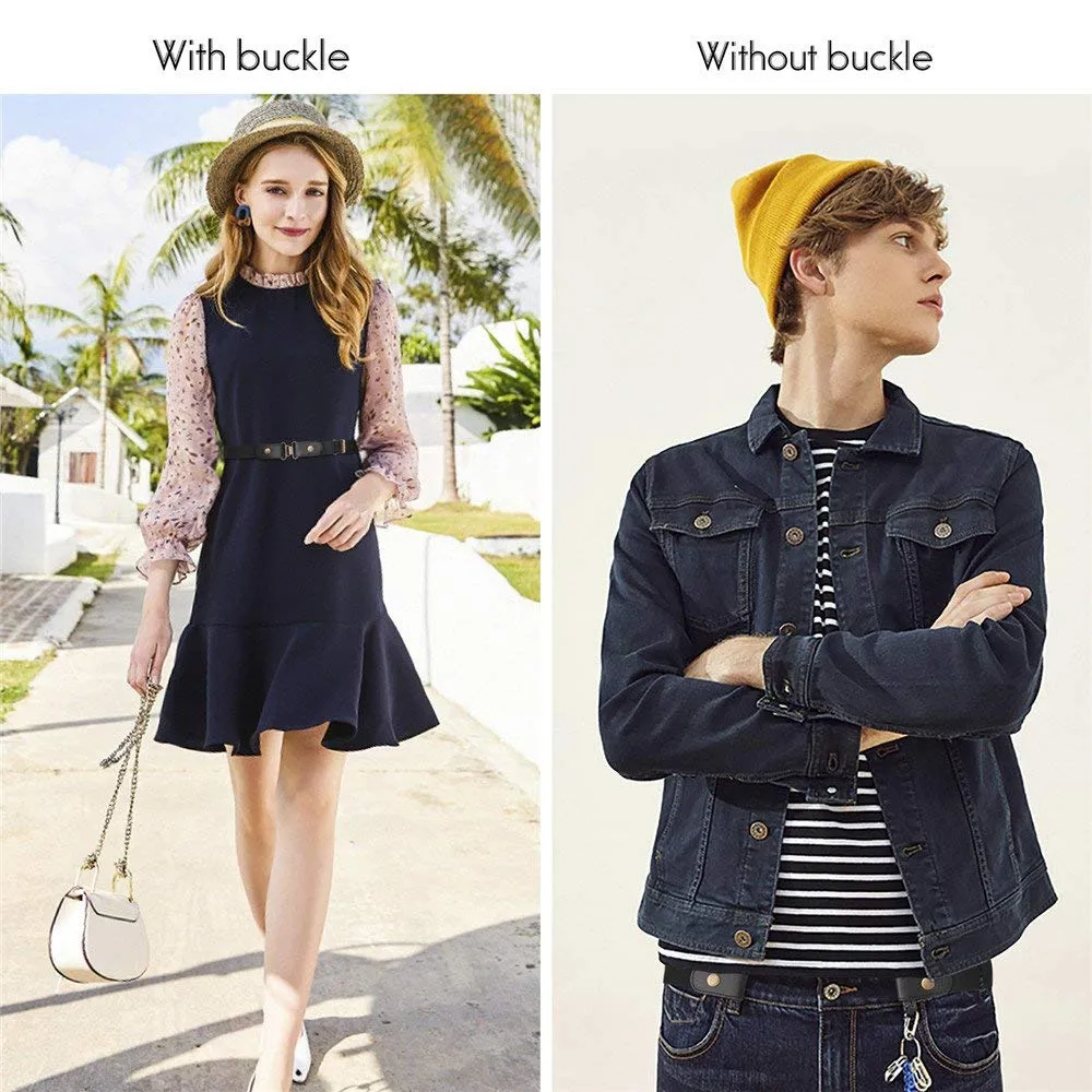 Women Invisible Belts Buckle Free Women Stretch Belt Elastic Waist Belt for Jeans Pants Dresses