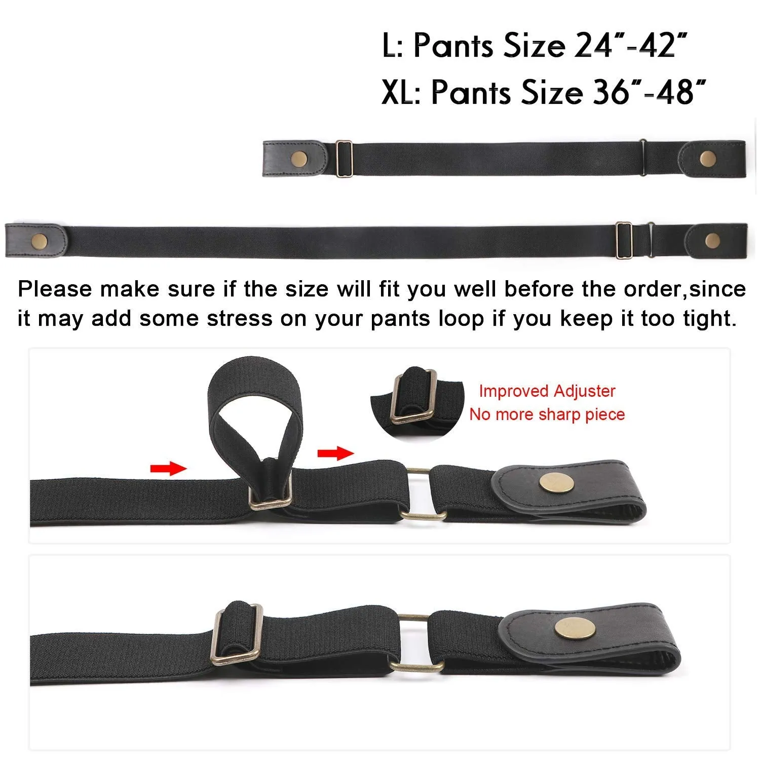 Women Invisible Belts Buckle Free Women Stretch Belt Elastic Waist Belt for Jeans Pants Dresses