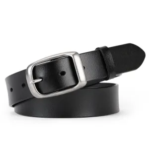 Women Leather Belt for Jeans Pants Ladies Dresses Belt Alloy Metal Buckle Belt for Women By JASGOOD