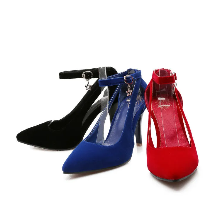 Women's Ankle Strap High Heel Pumps