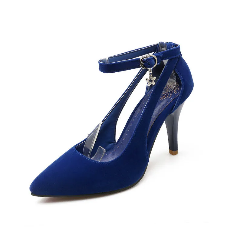 Women's Ankle Strap High Heel Pumps