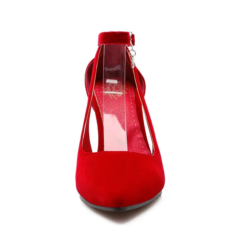 Women's Ankle Strap High Heel Pumps