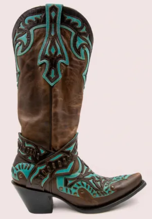Women's Black Star San Angelo - Chocolate/Teal WBSN003