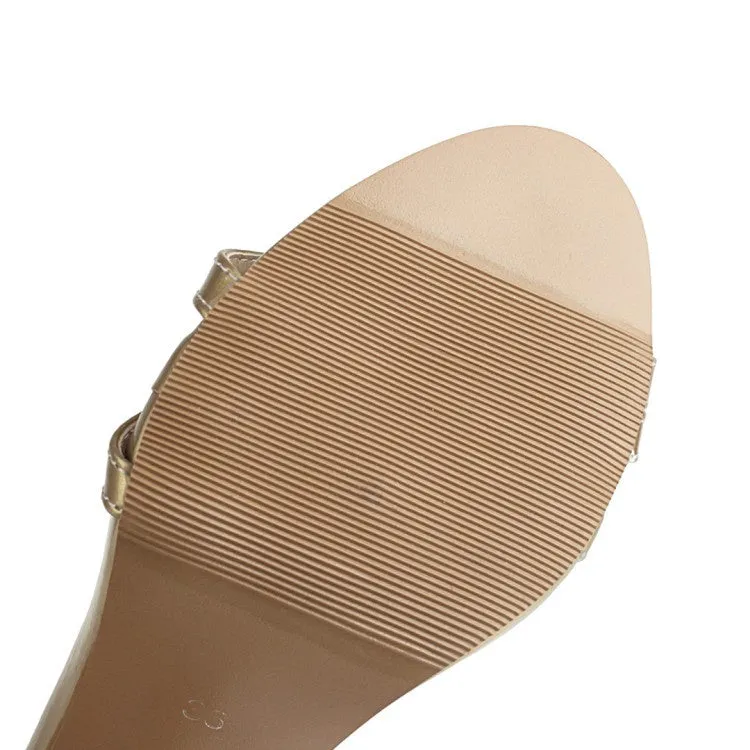 Women's Pearl Buckle Belt High Heel Stiletto Sandals