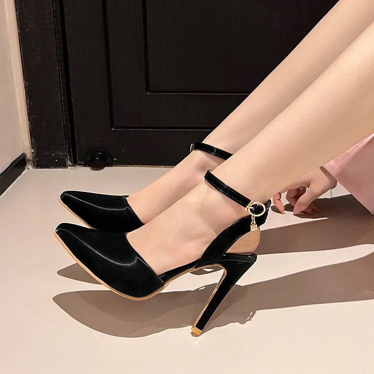 Women's Pointed Toe Ankle Strap Stiletto Heel Sandals