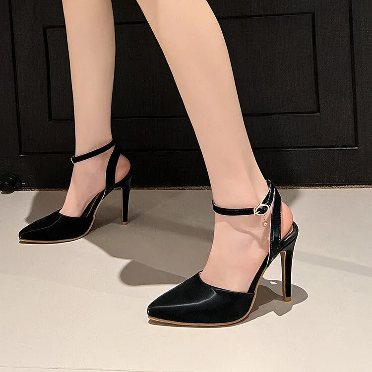 Women's Pointed Toe Ankle Strap Stiletto Heel Sandals