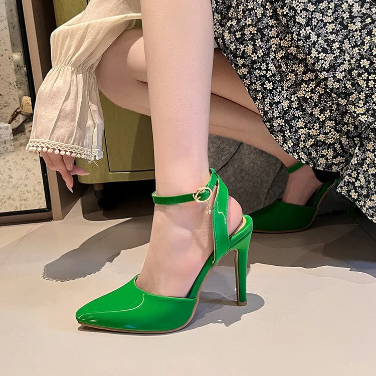 Women's Pointed Toe Ankle Strap Stiletto Heel Sandals