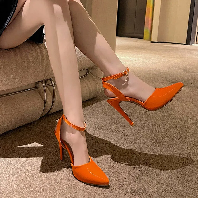 Women's Pointed Toe Ankle Strap Stiletto Heel Sandals